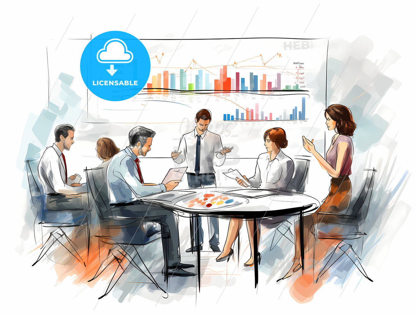 Group Of People Sitting Around A Table