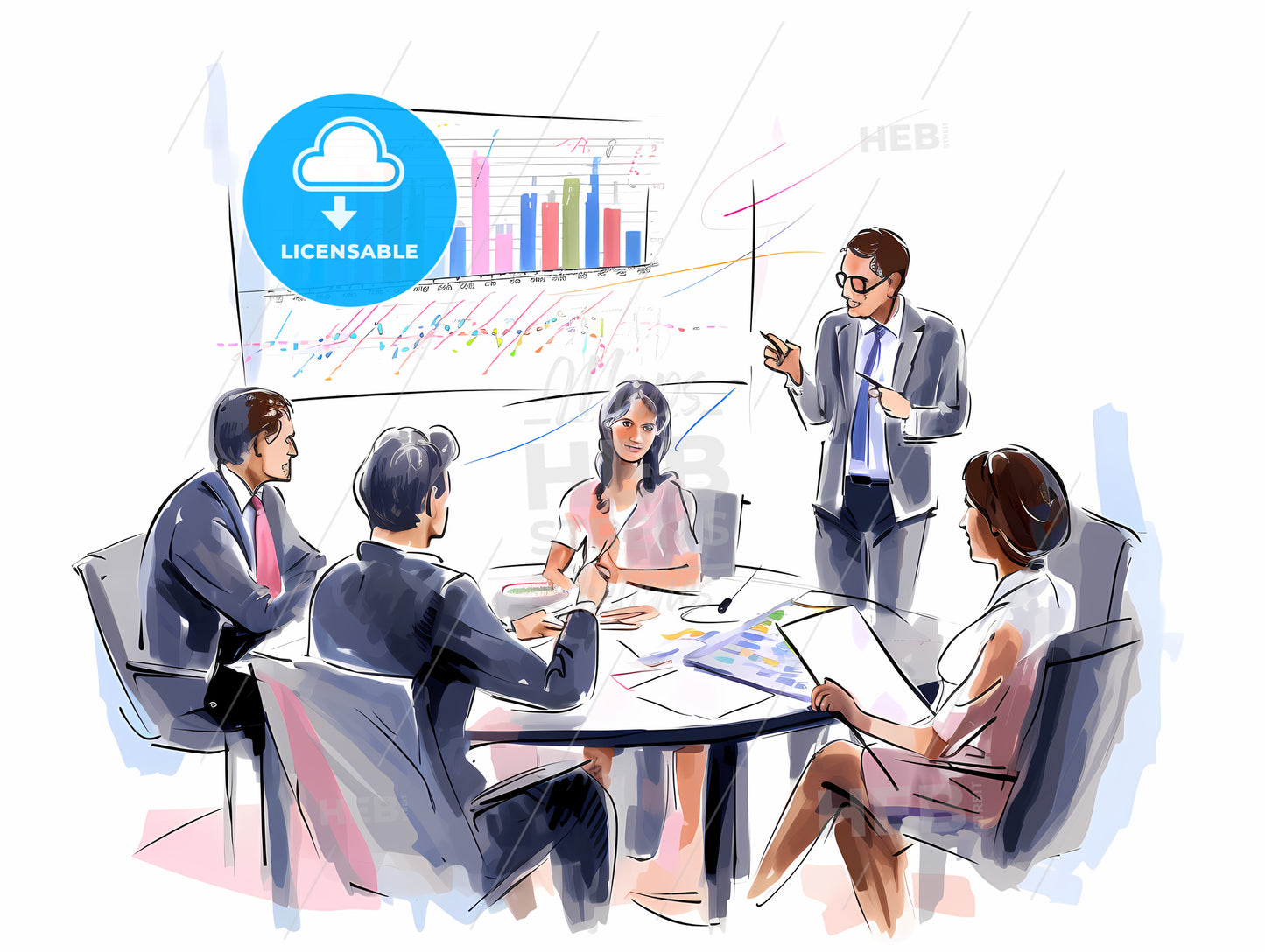 Group Of People Sitting Around A Table