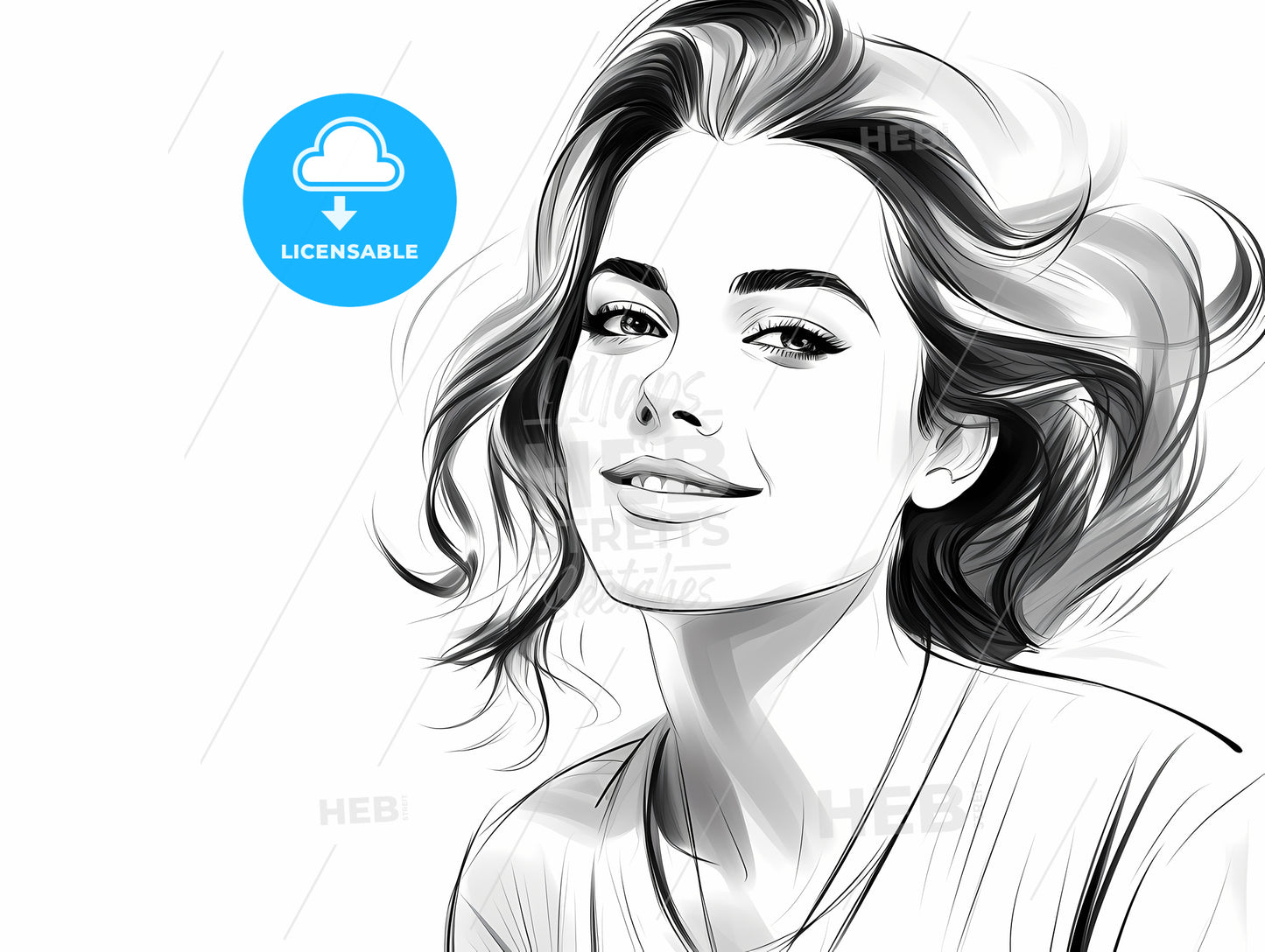 Woman With Wavy Hair