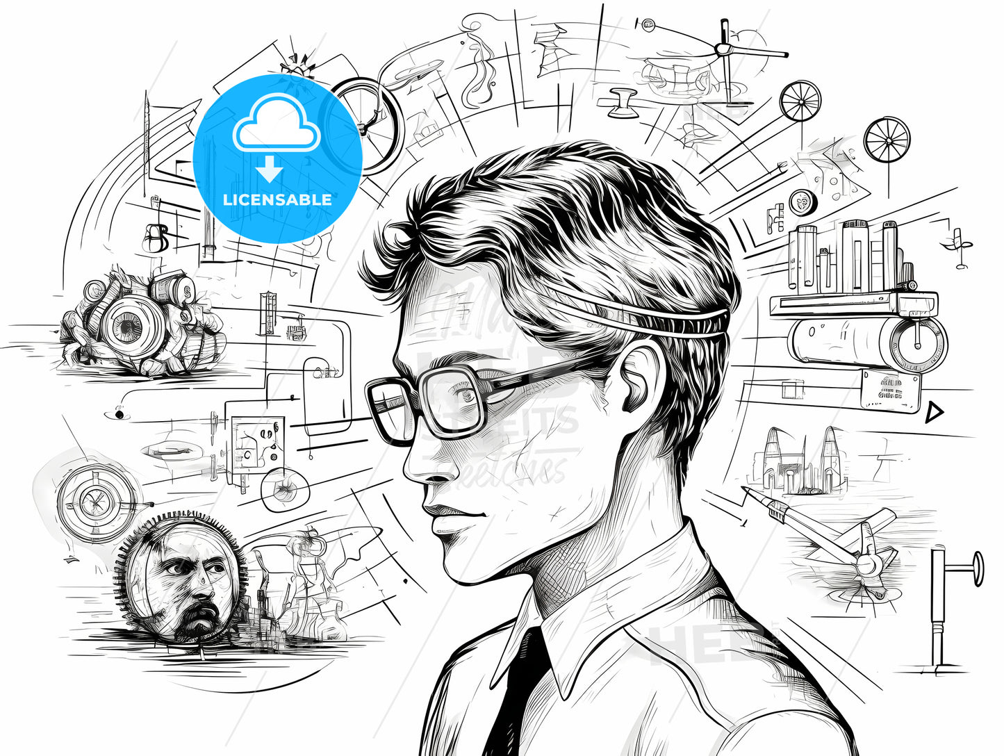 Man Wearing Glasses And A Tie