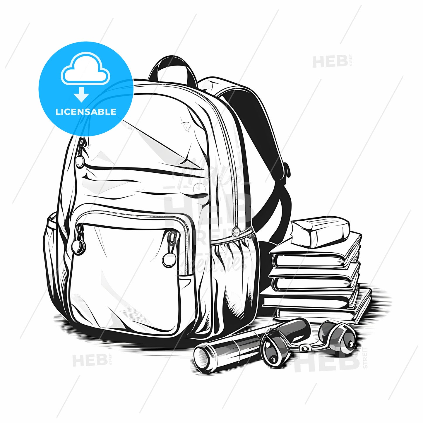 Backpack And Binoculars And Binoculars