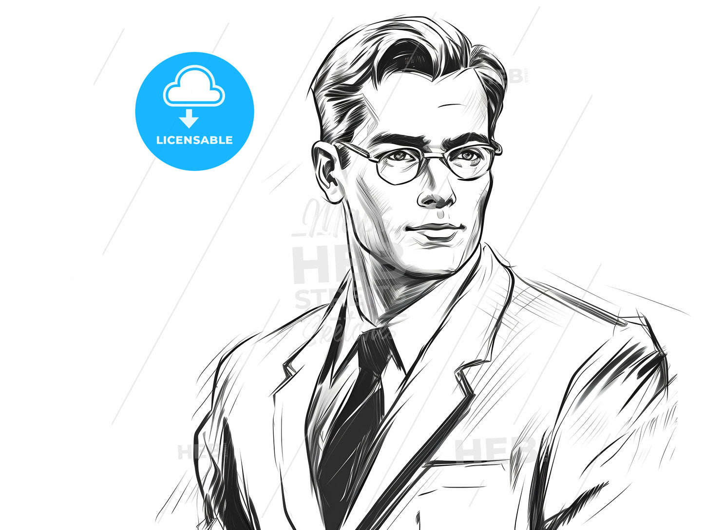 Man Wearing Glasses And A Suit