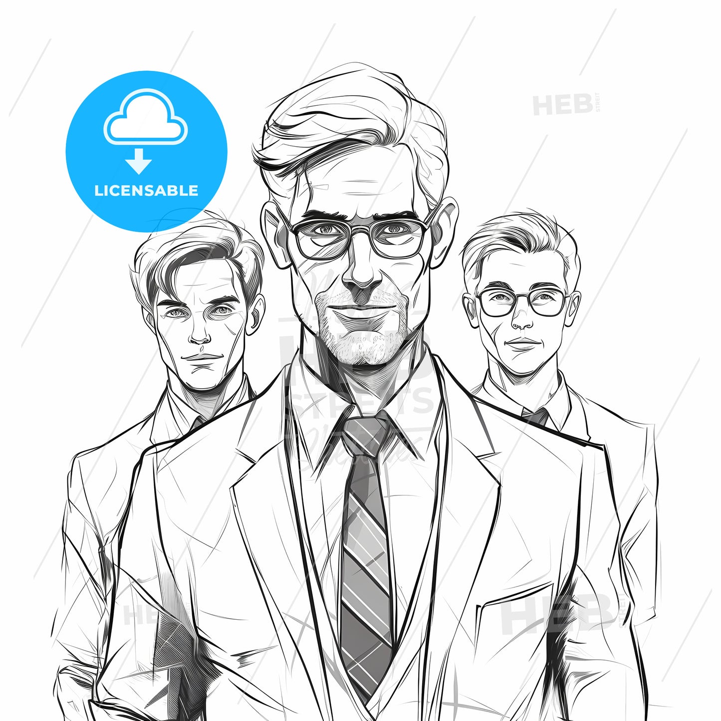 Group Of Men In Suits