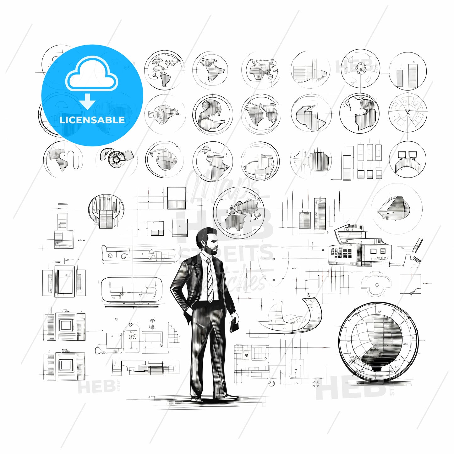 Man Standing In Front Of A Variety Of Charts