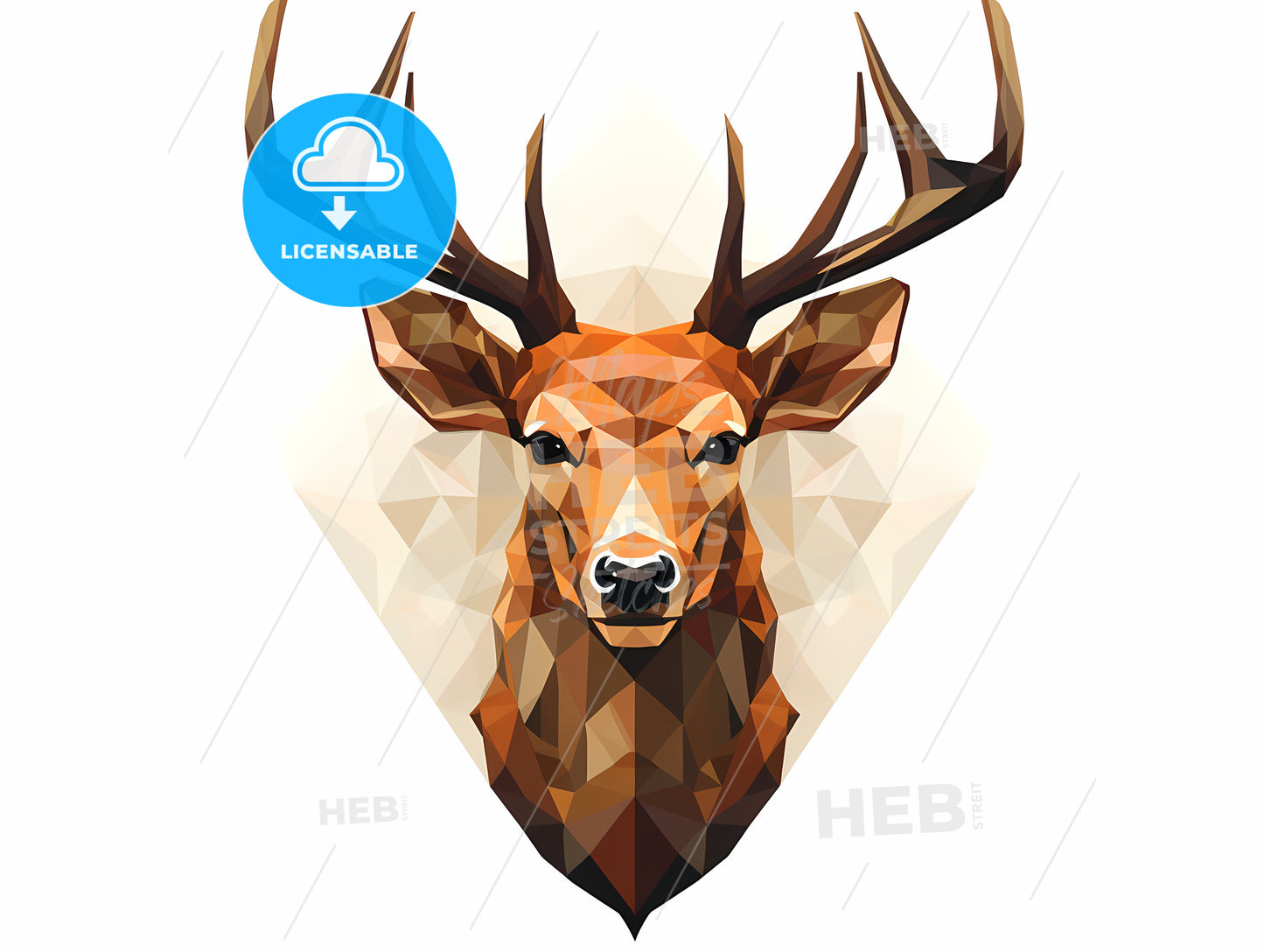 Low Poly Deer Head