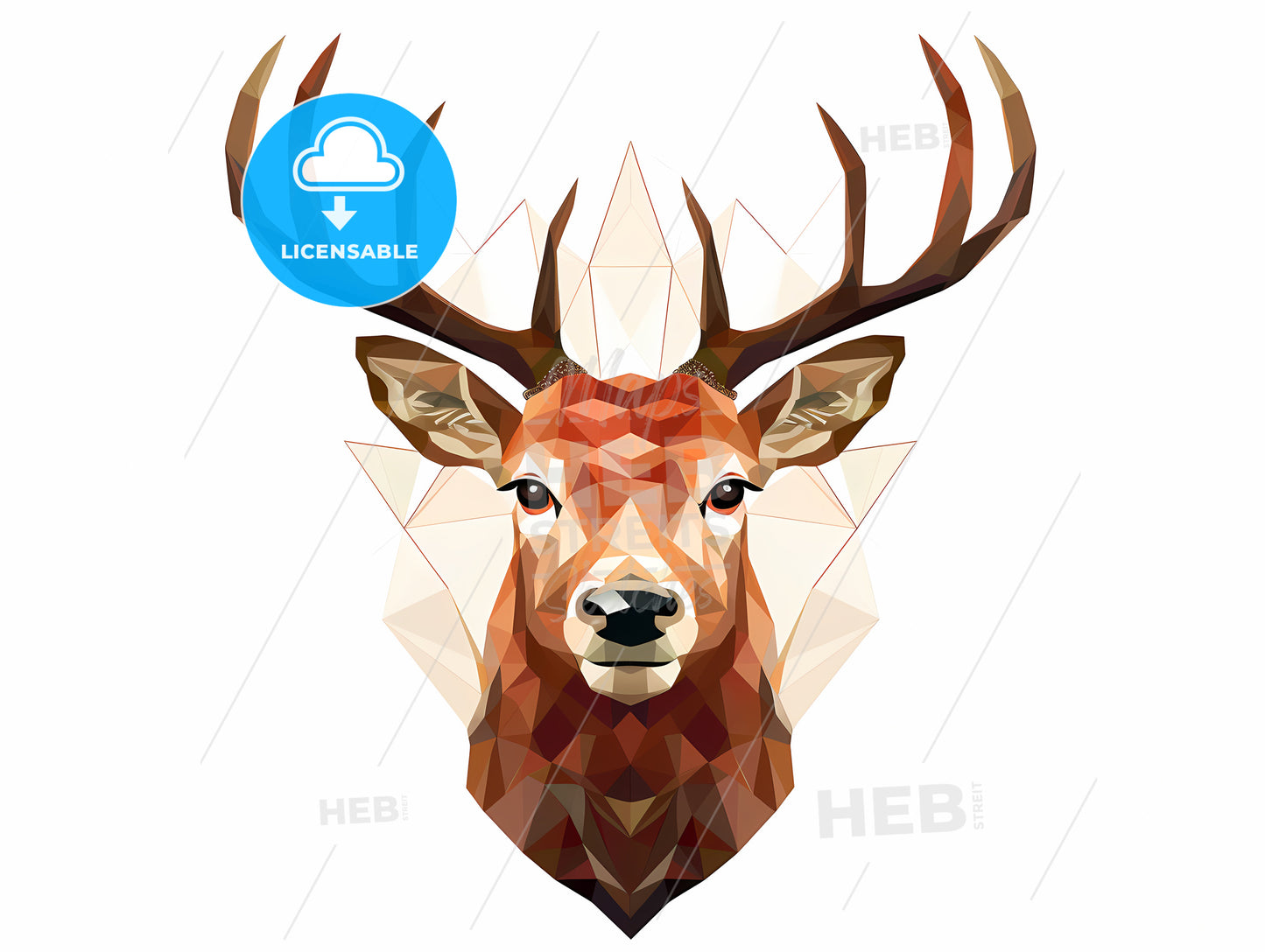 Low Poly Deer Head