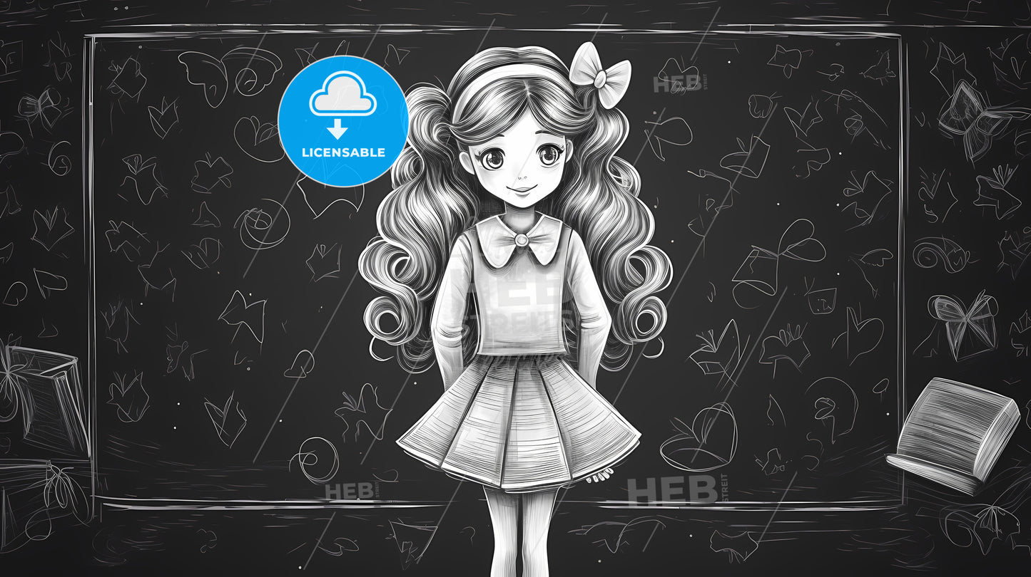 Cartoon Of A Girl