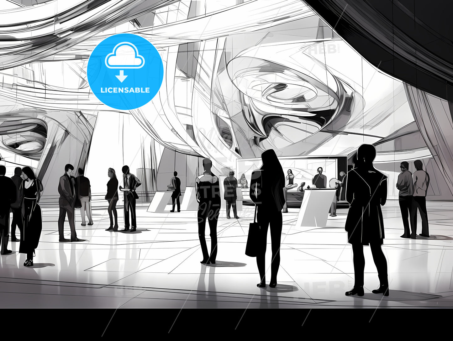 Group Of People In A Room