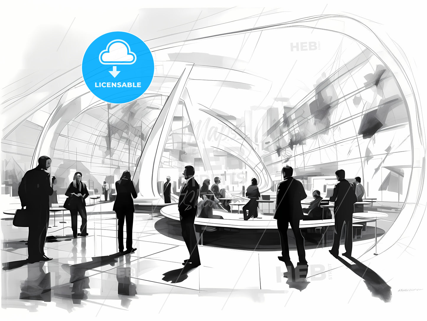 Group Of People In A Room