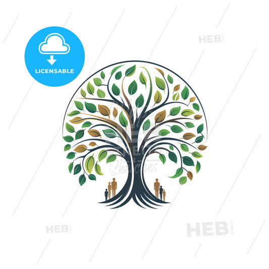 Logo Of A Tree With People Around It