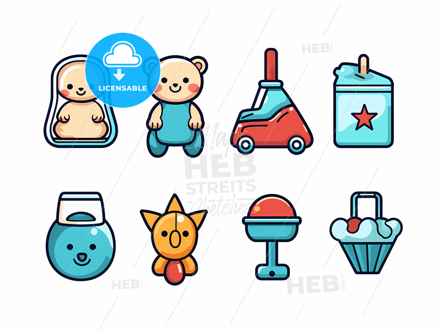 Collection Of Cartoon Toys