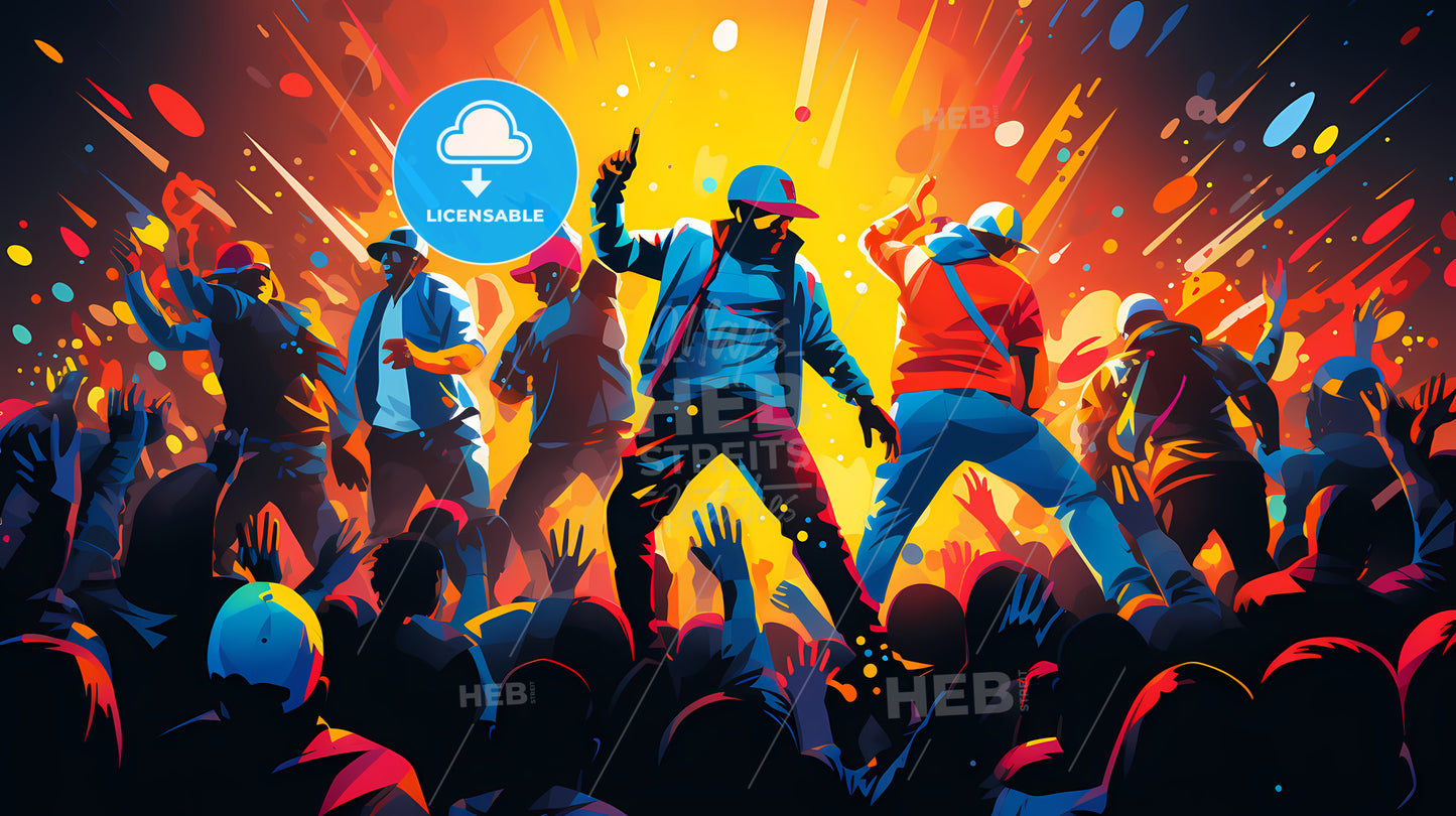 Group Of People Dancing In Front Of A Crowd