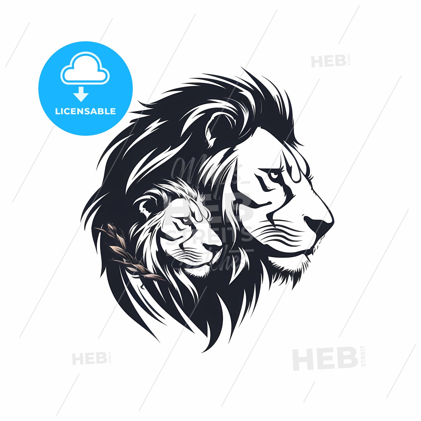 Lion And Lioness Head