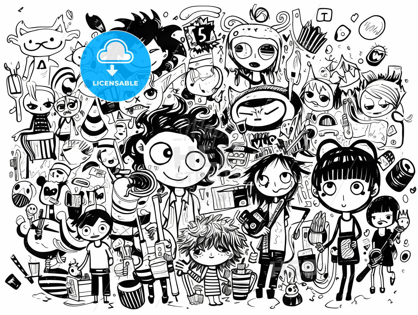 Group Of Cartoon Characters