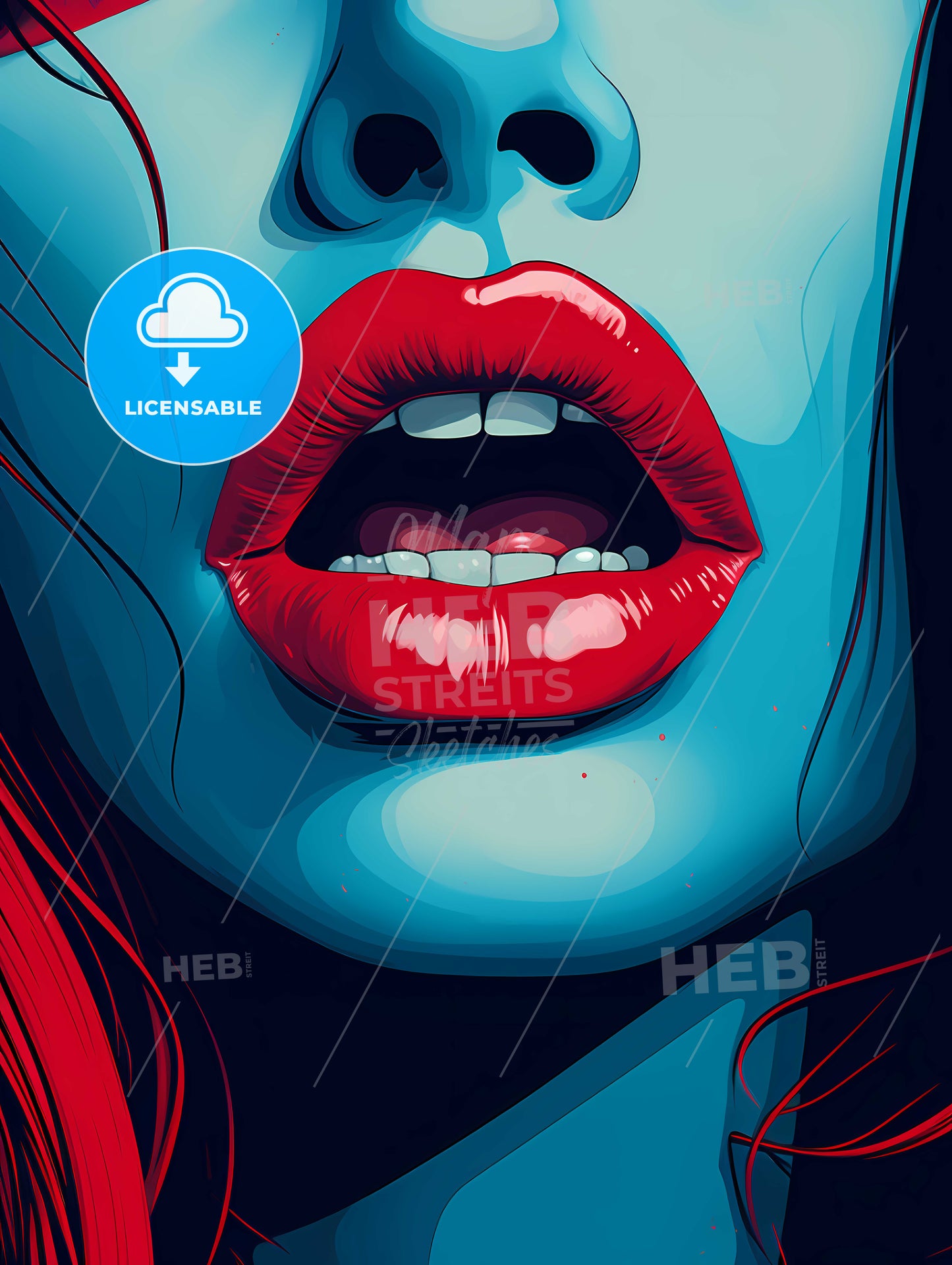 Close Up Of A Womans Lips