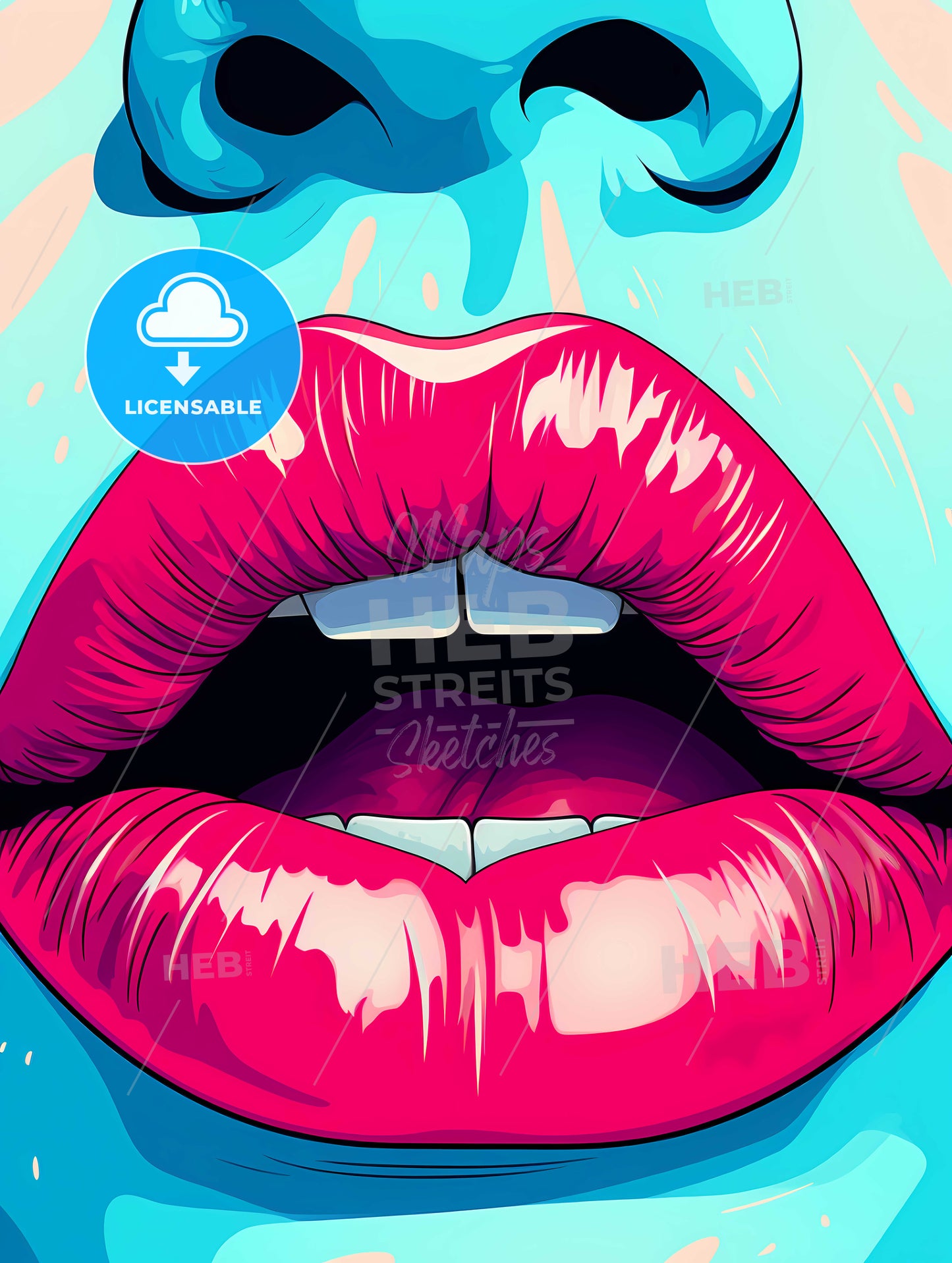 Close Up Of A Womans Lips