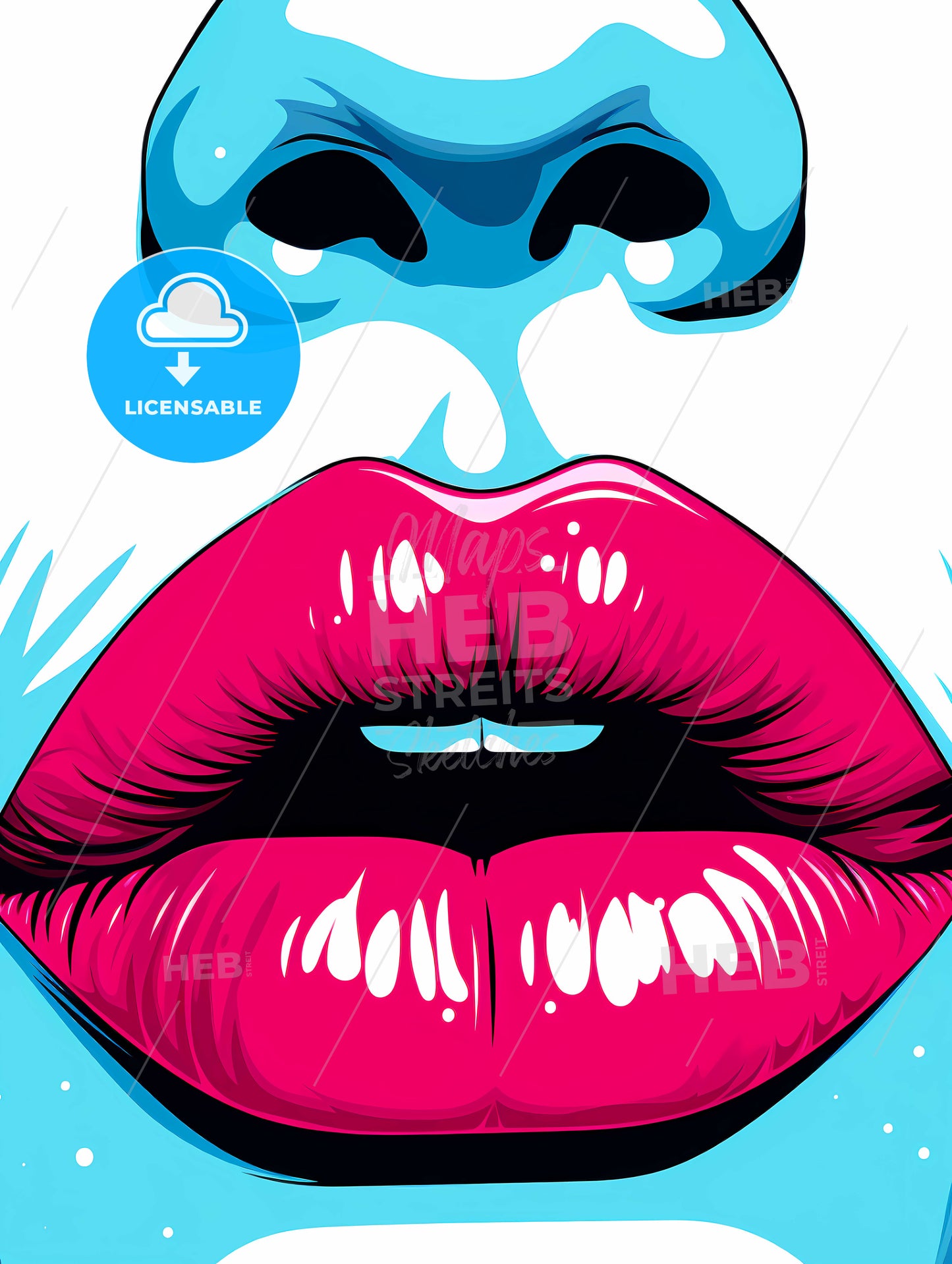 Close Up Of A Womans Lips