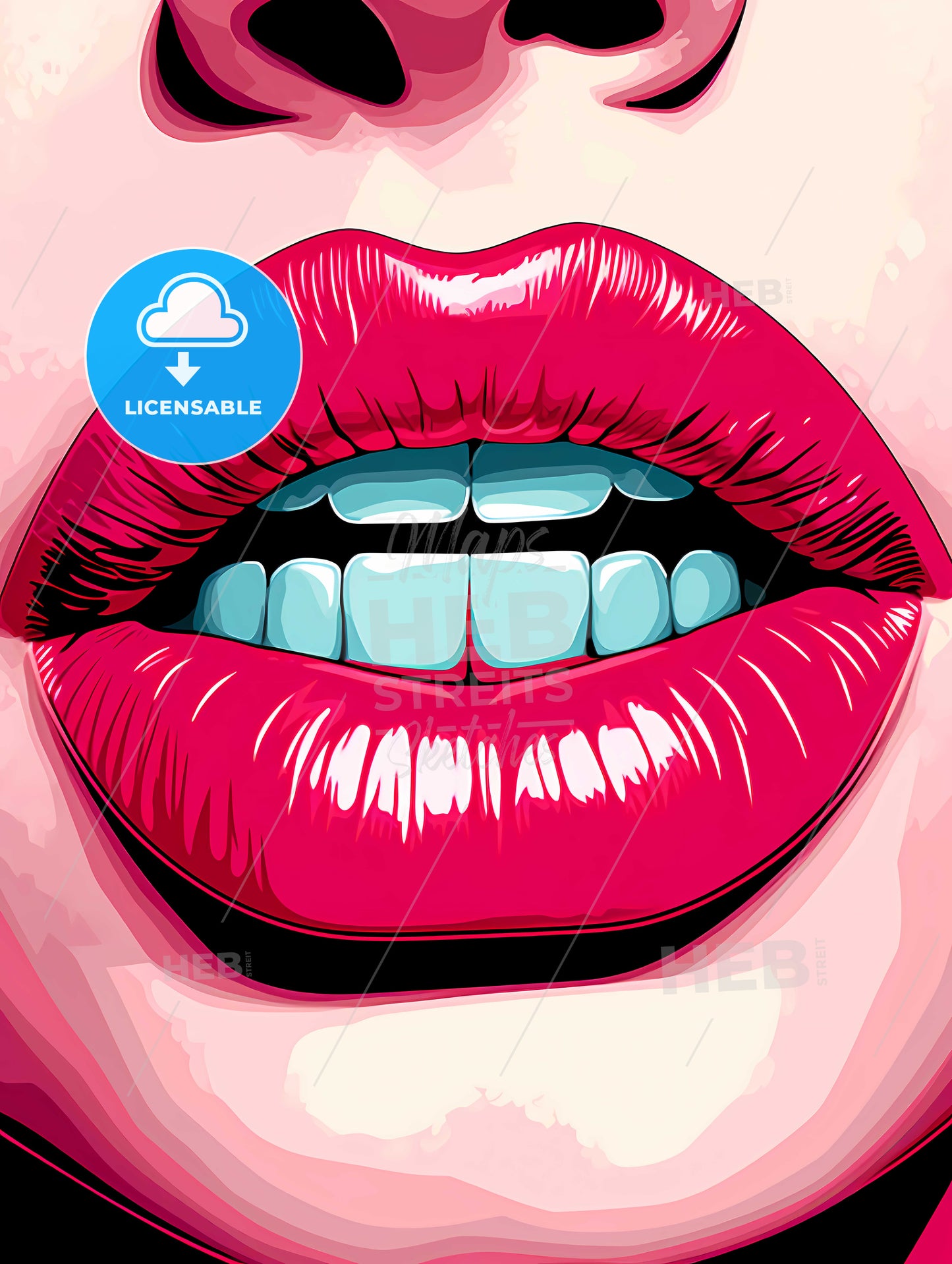 Close Up Of A Womans Lips