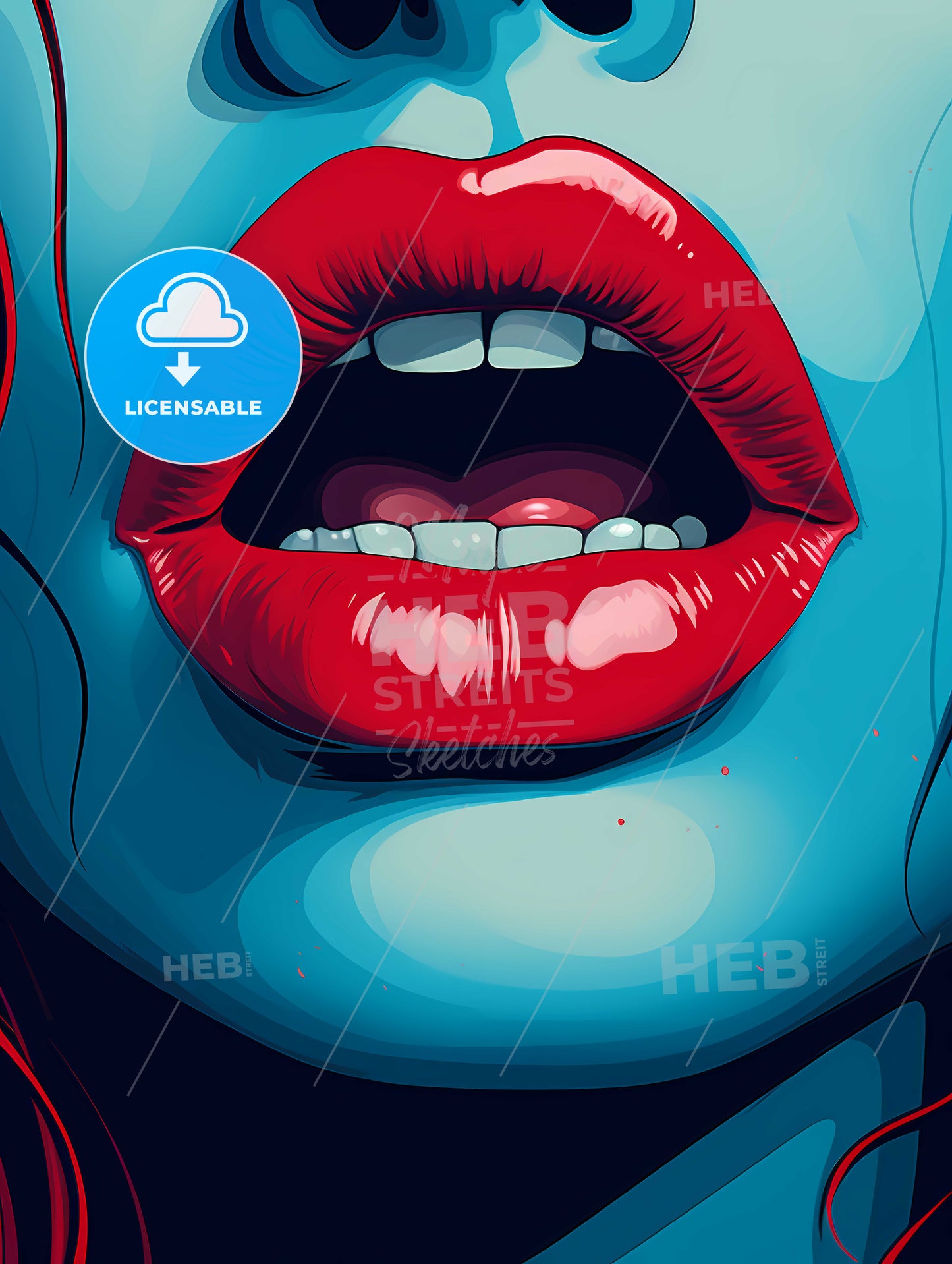 Close Up Of A Womans Lips