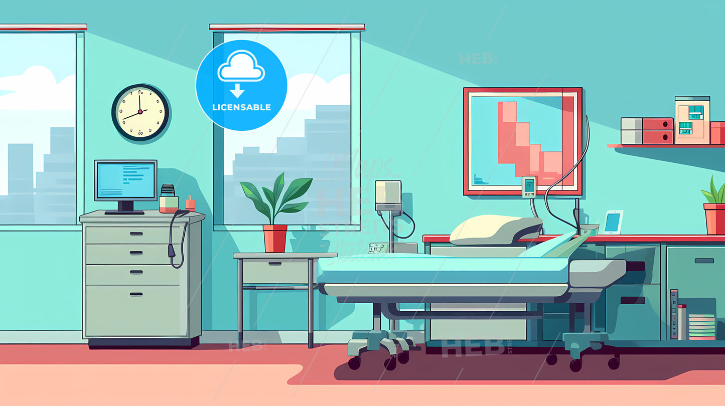 Room With A Bed And A Clock