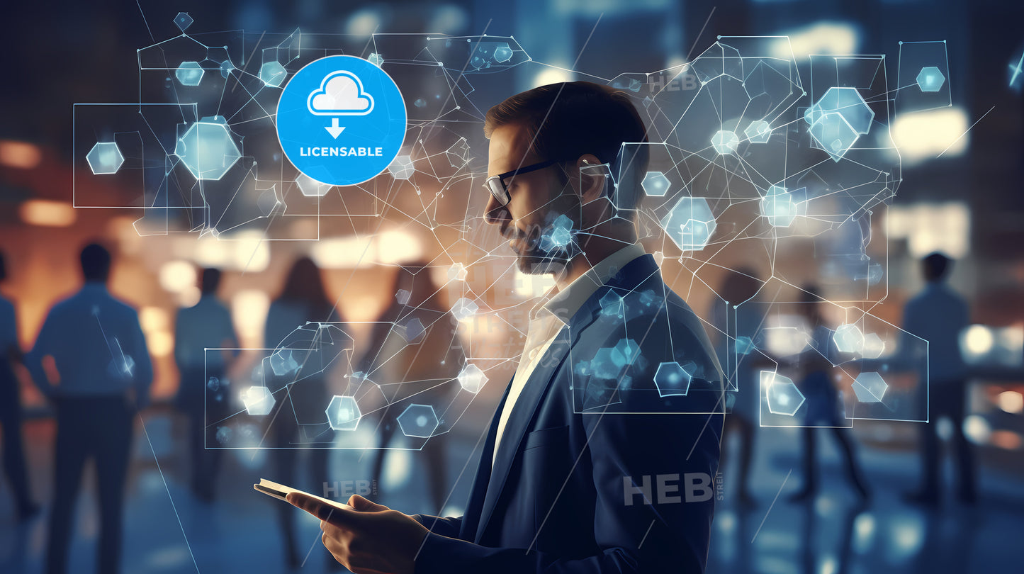 Man Holding A Tablet