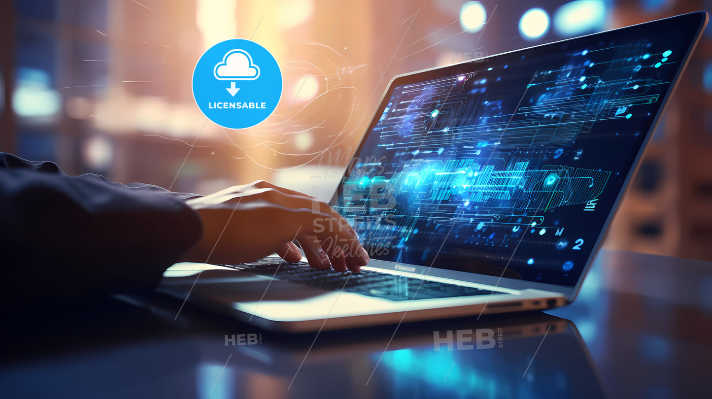 Person Typing On A Laptop