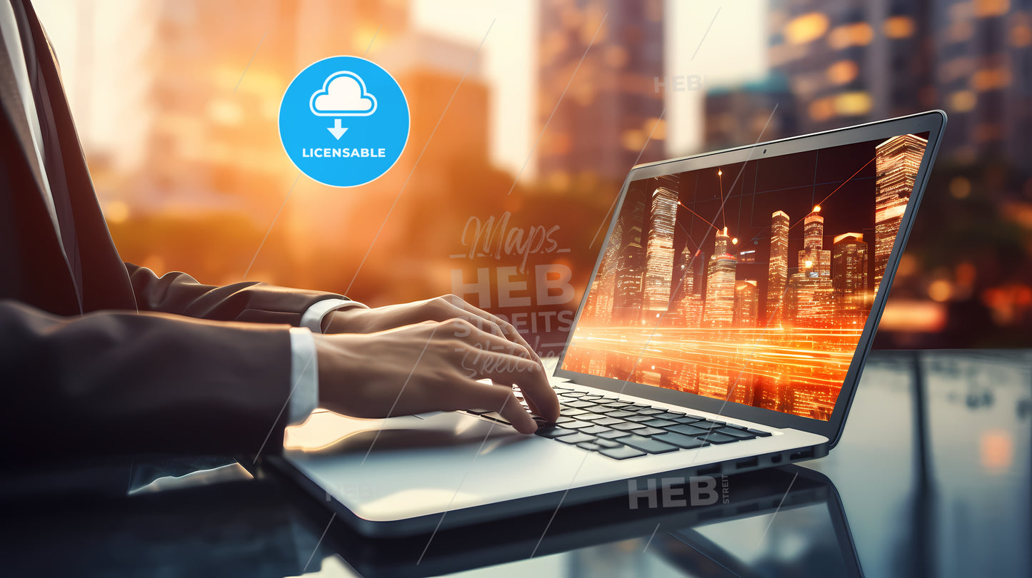 Person Typing On A Laptop