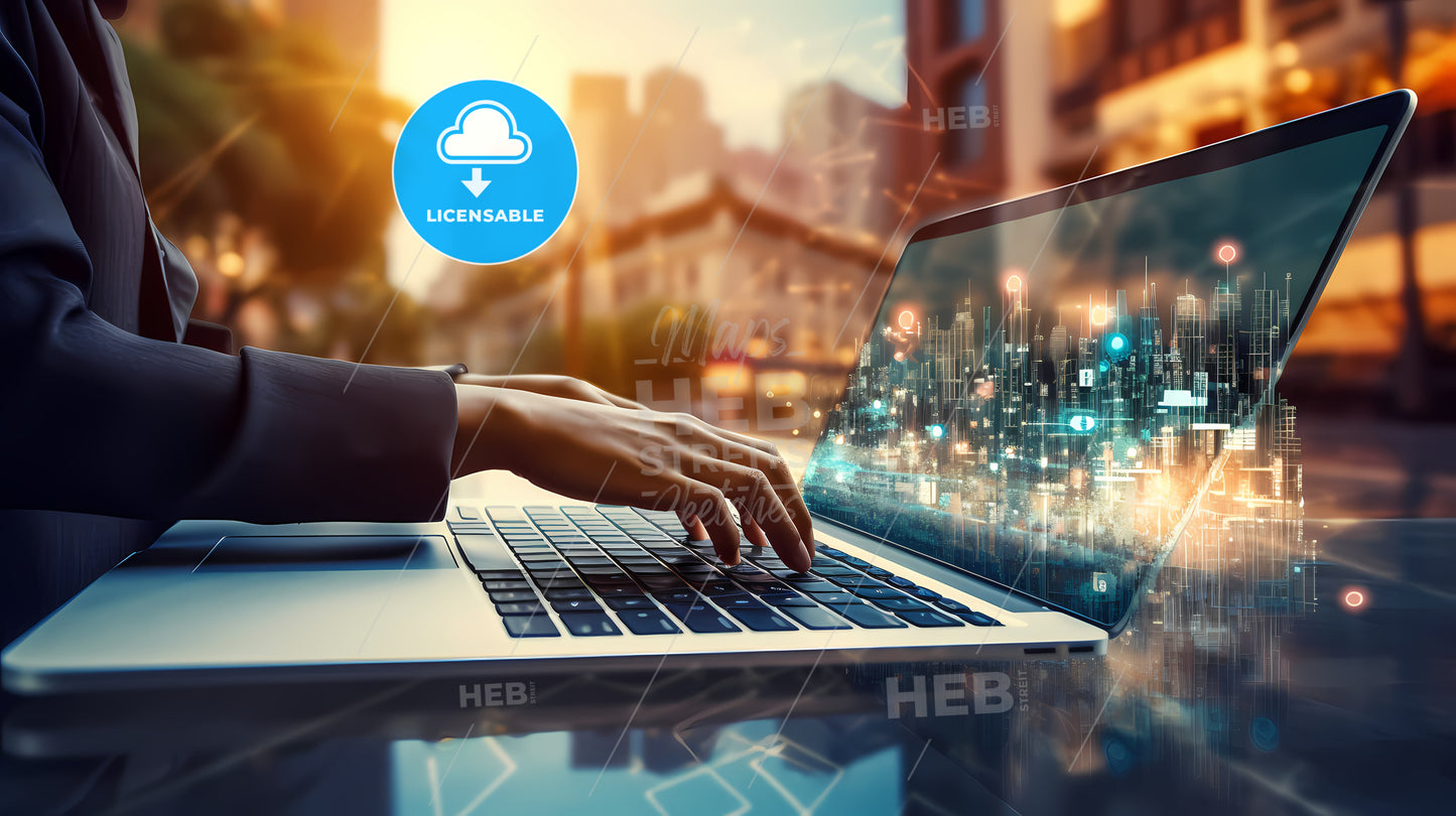 Person Typing On A Laptop