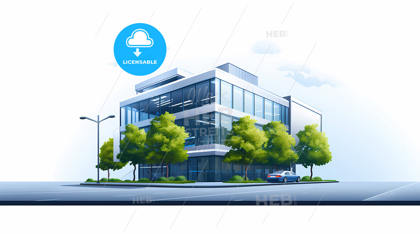 Building With Trees And A Street