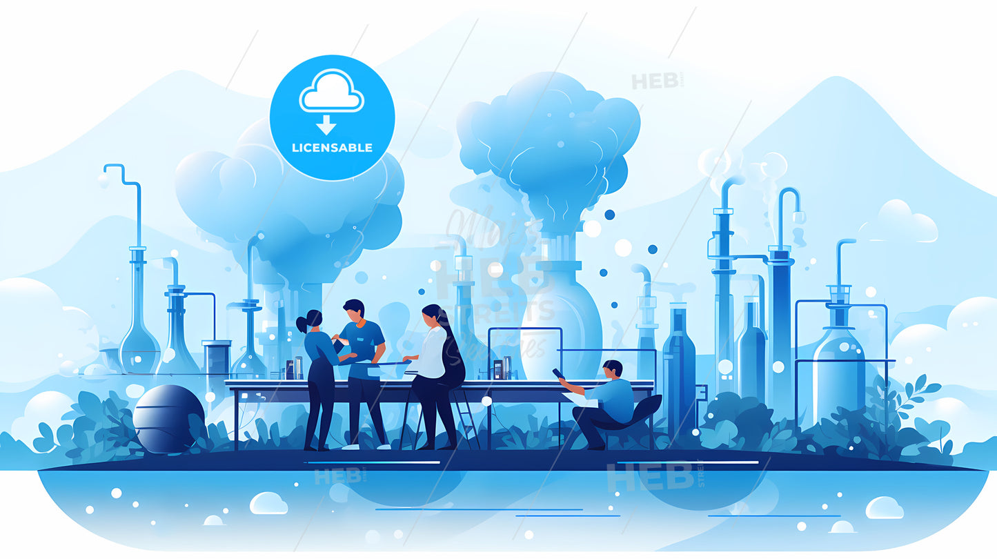 Group Of People Standing Around A Table With Smoke Coming Out Of Them