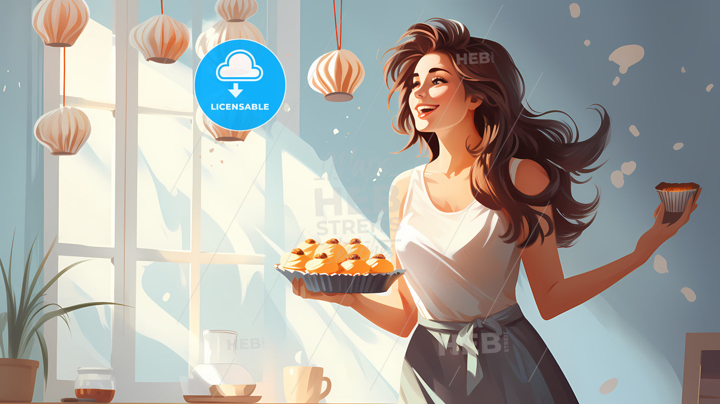 Woman Holding A Plate Of Food