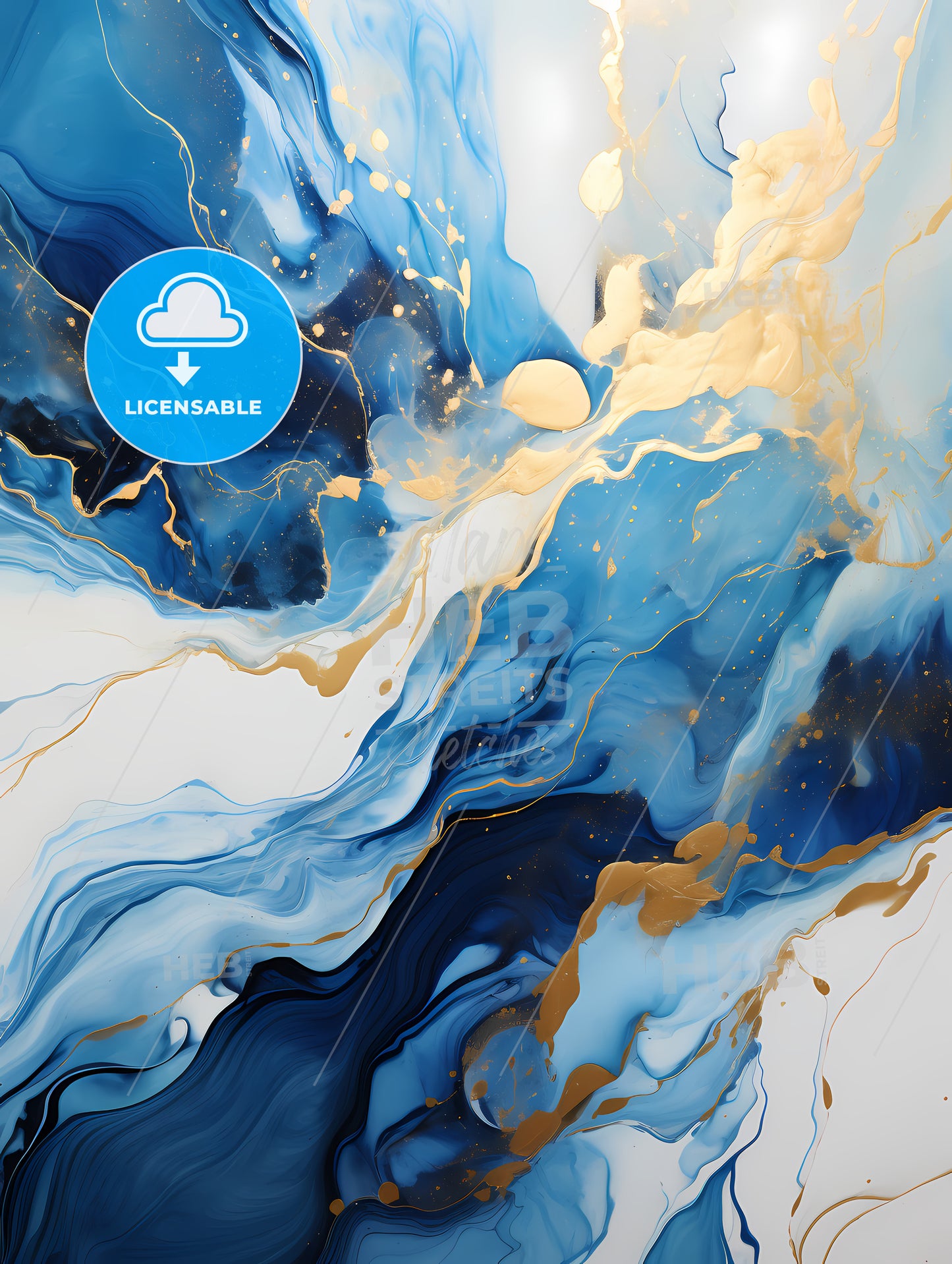 Blue And Gold Liquid