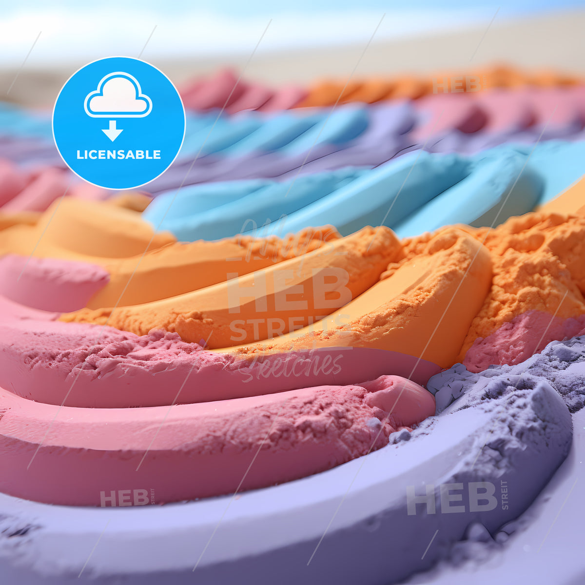 Close Up Of Colorful Powder