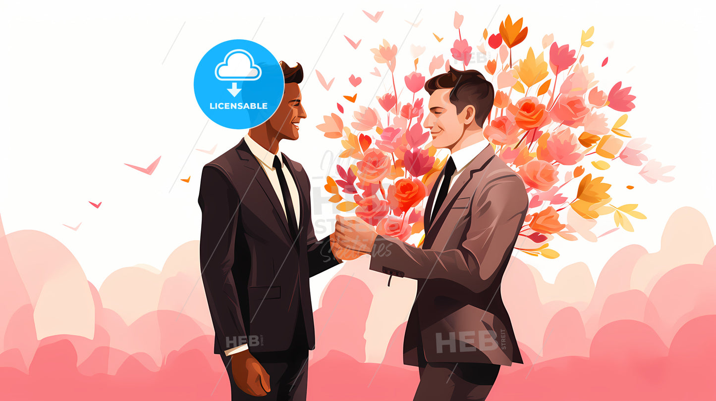 Couple Of Men Shaking Hands