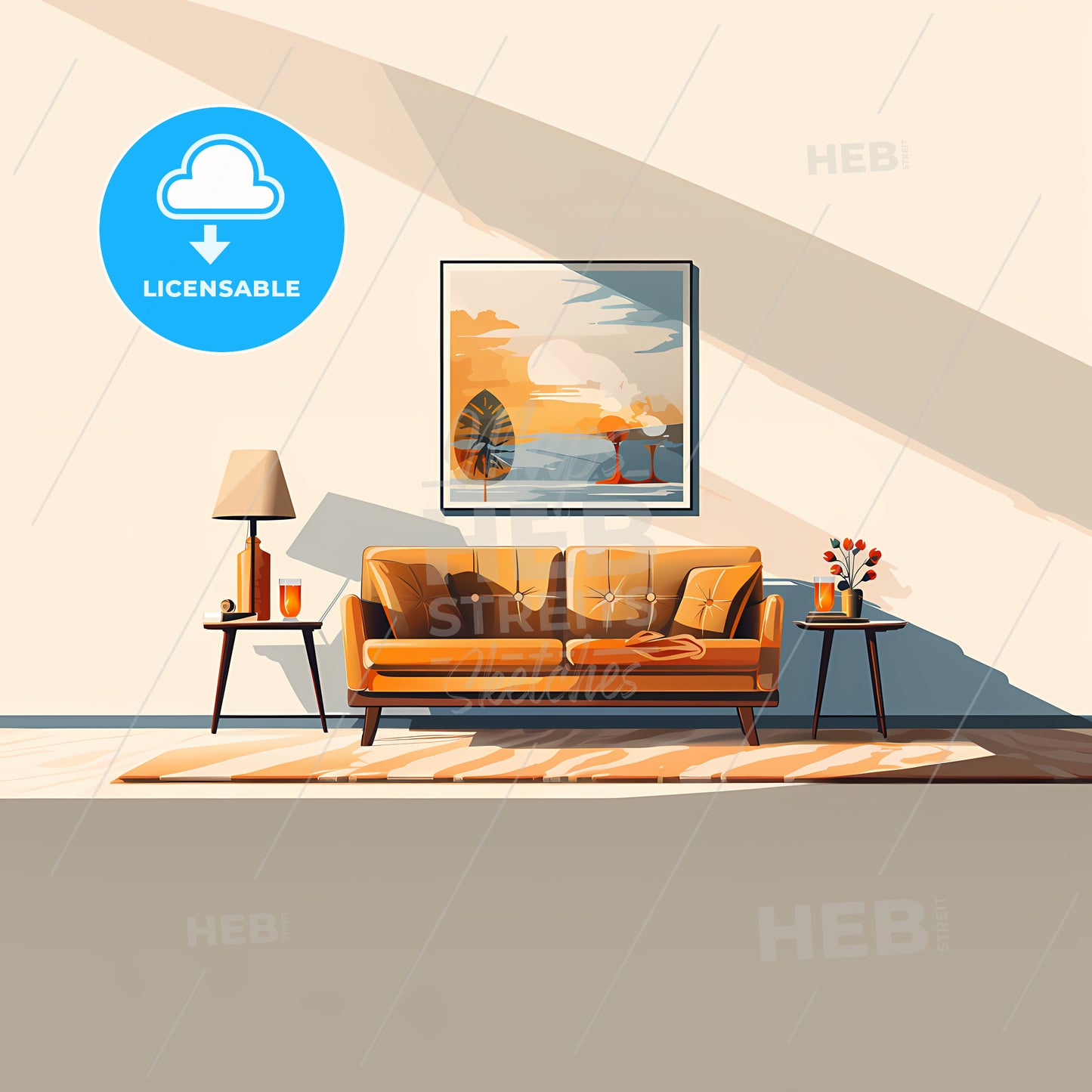 Couch And Table In A Room