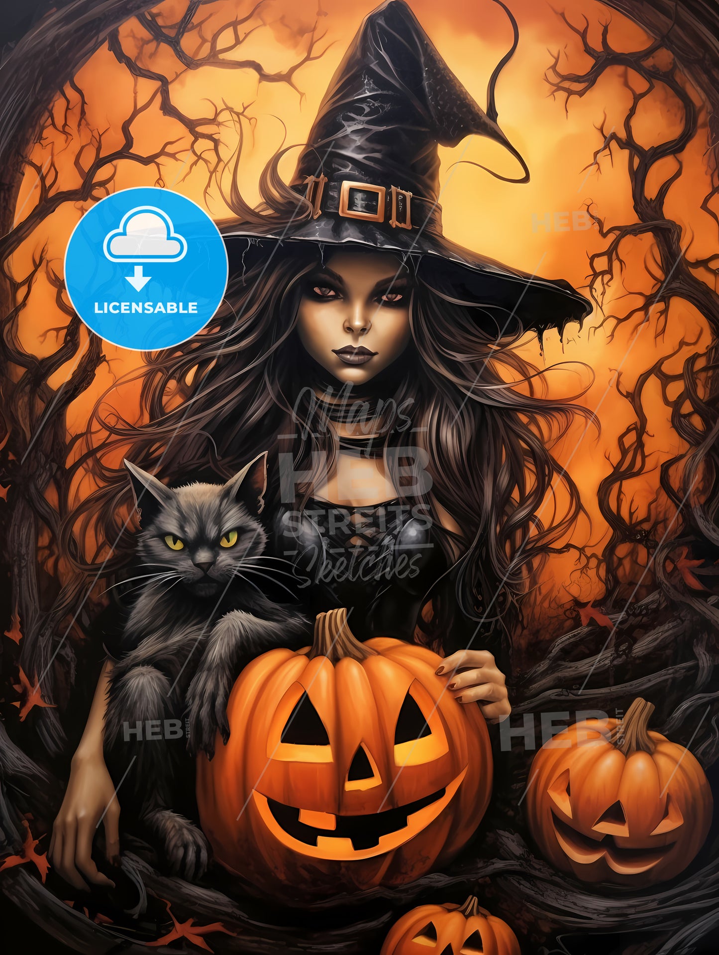 Person Holding A Pumpkin And A Cat