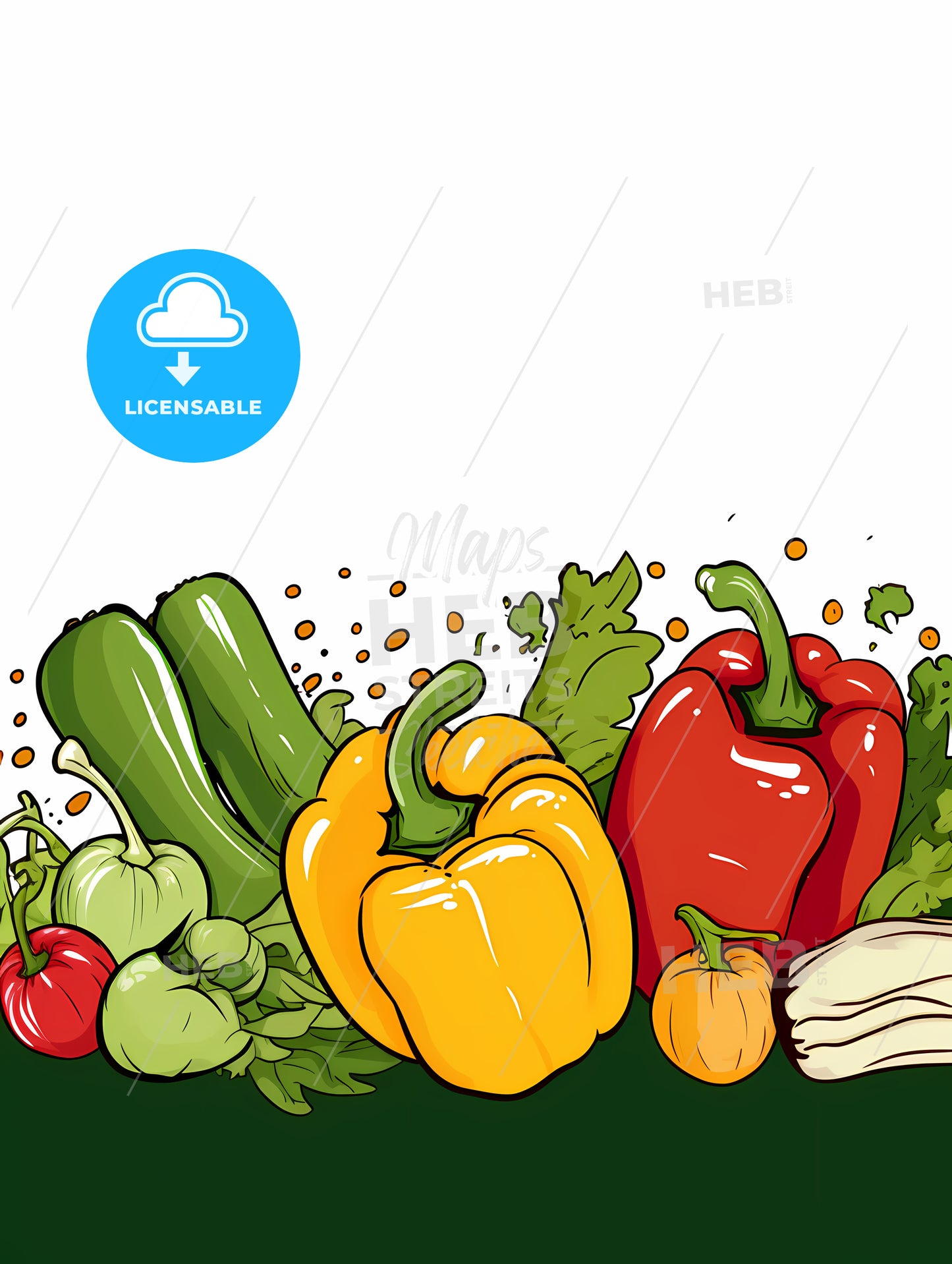 Group Of Colorful Vegetables