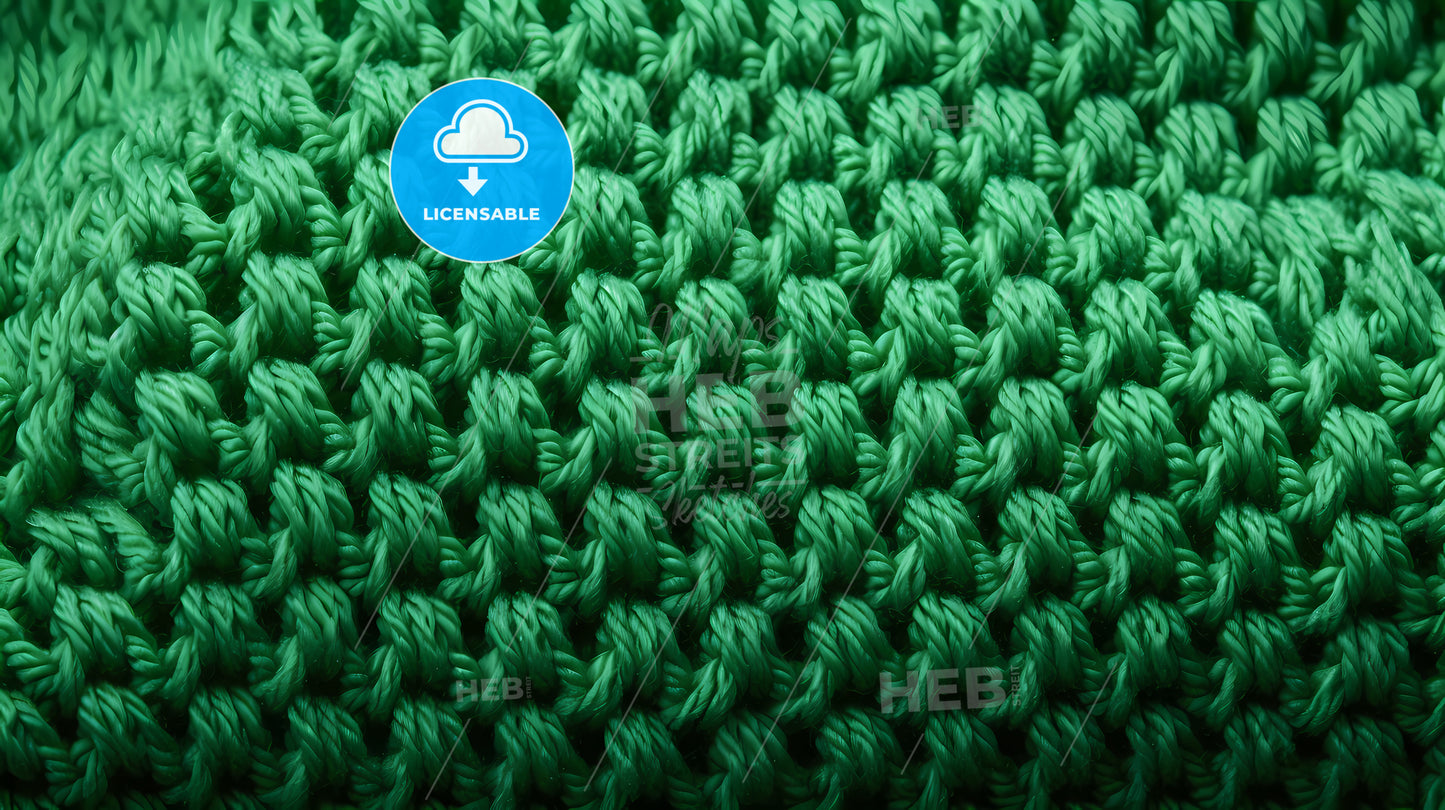 Close Up Of A Green Knitted Fabric