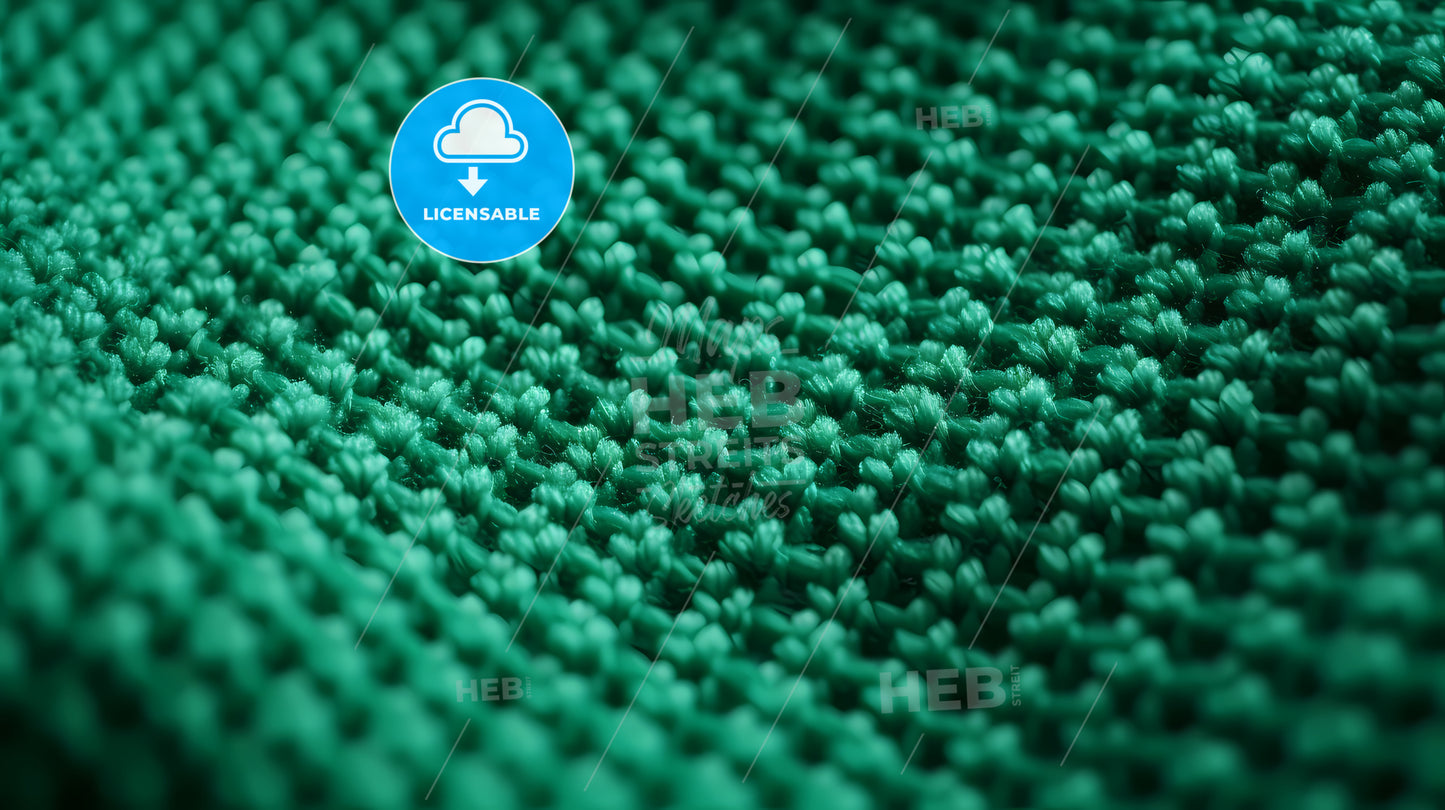 Close Up Of A Green Knitted Fabric