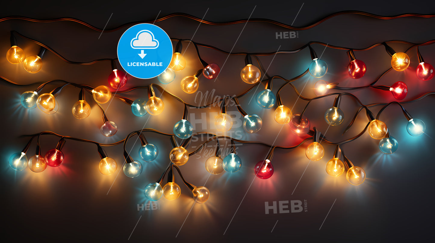 String Of Lights With Colorful Lights