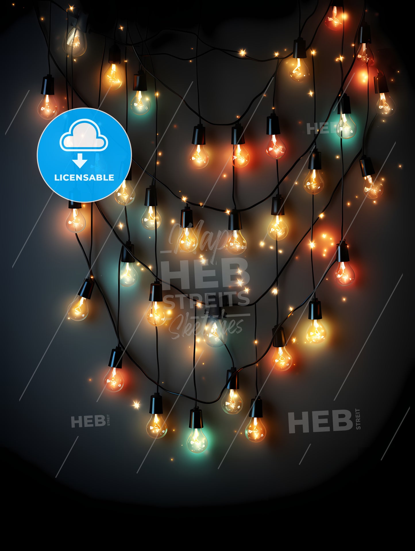 String Of Lights With Lights On It