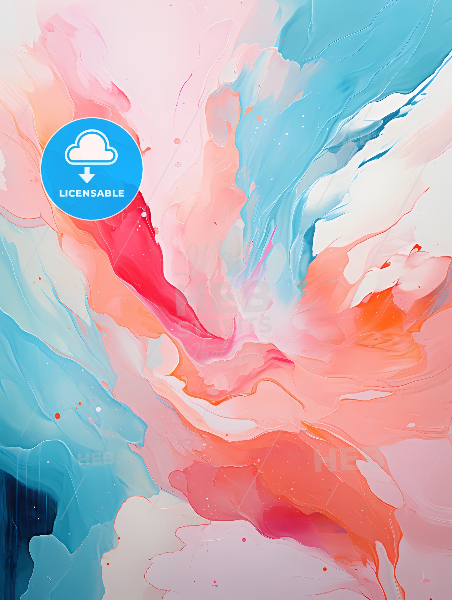 Colorful Painting Of A Cloud Of Paint