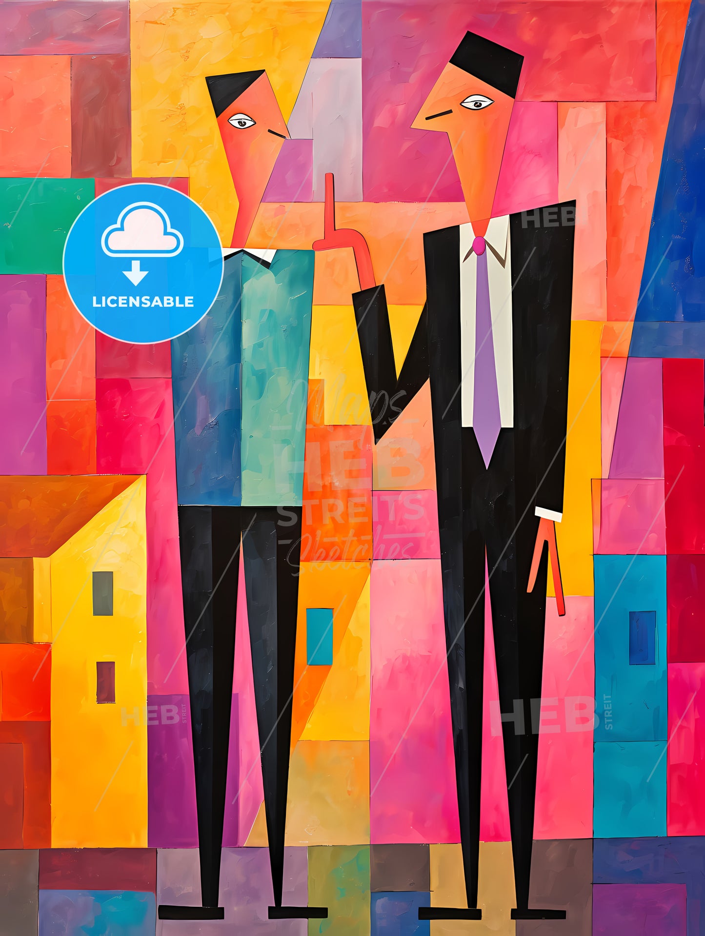 Painting Of Two Men In Suits