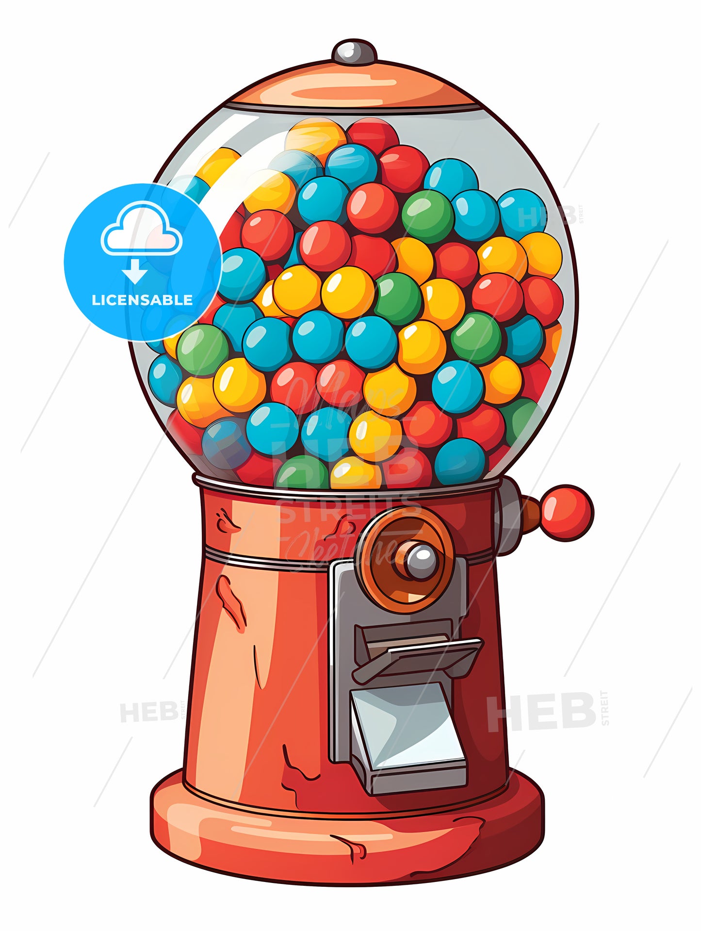 Cartoon Of A Gumball Machine