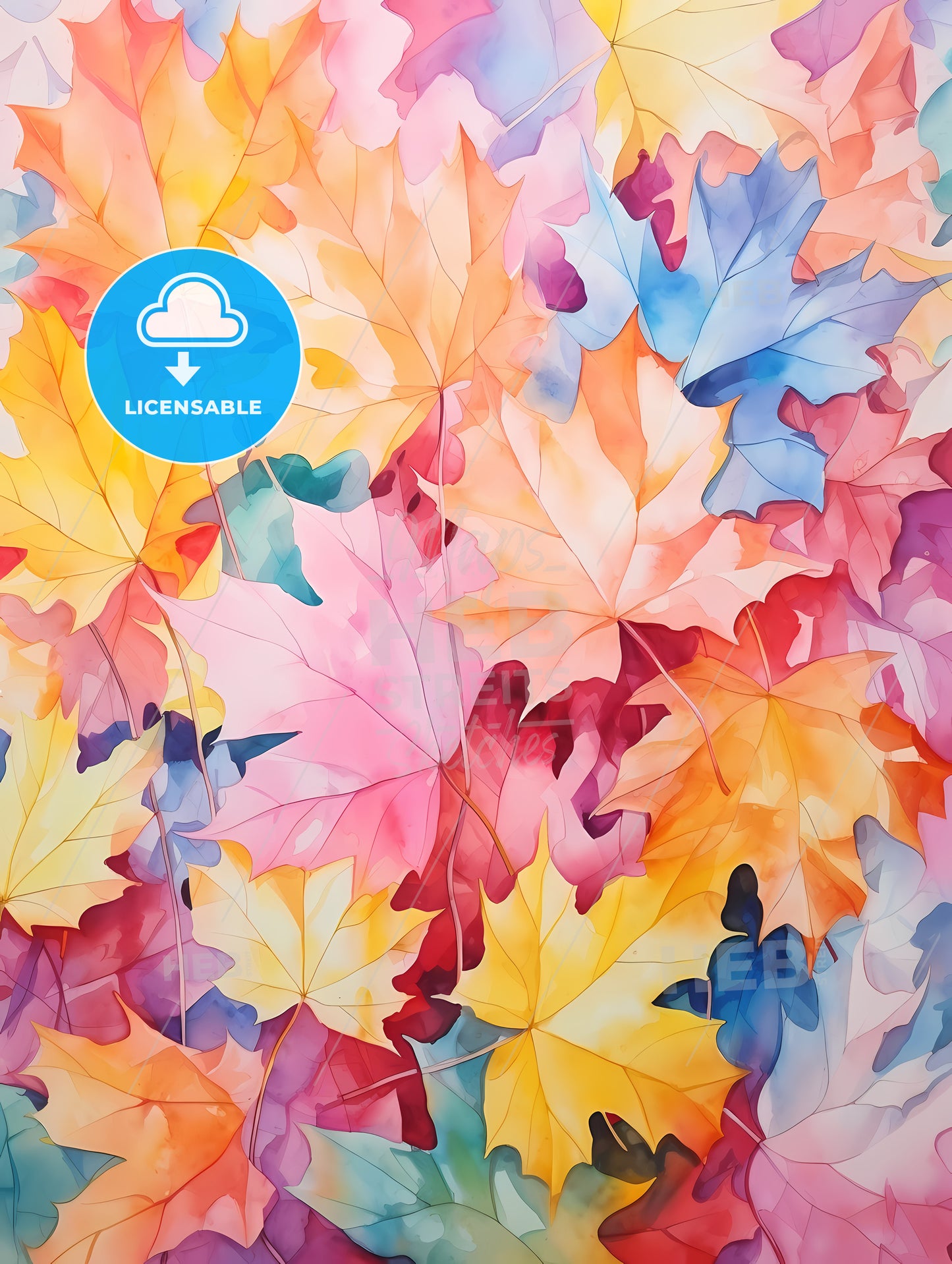 Group Of Colorful Leaves