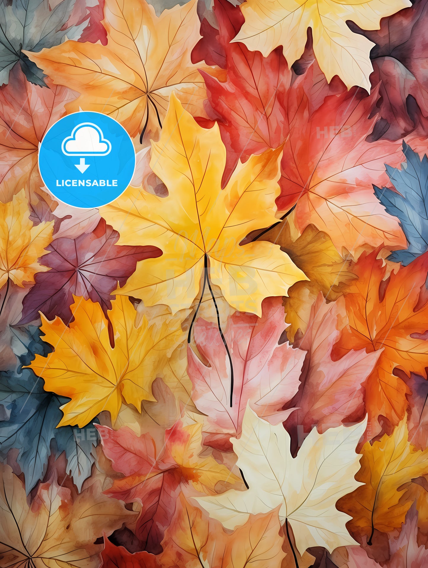 Group Of Colorful Leaves