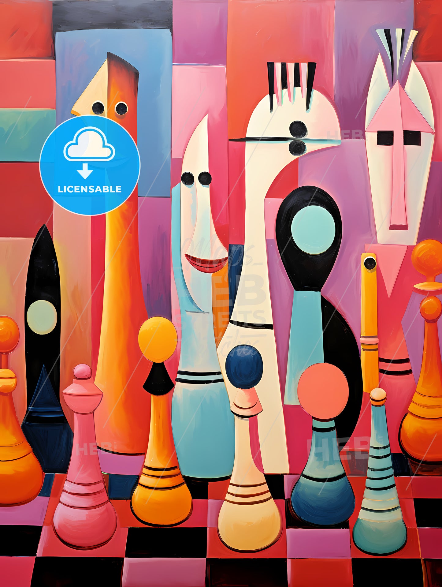 Painting Of Different Shapes And Colors