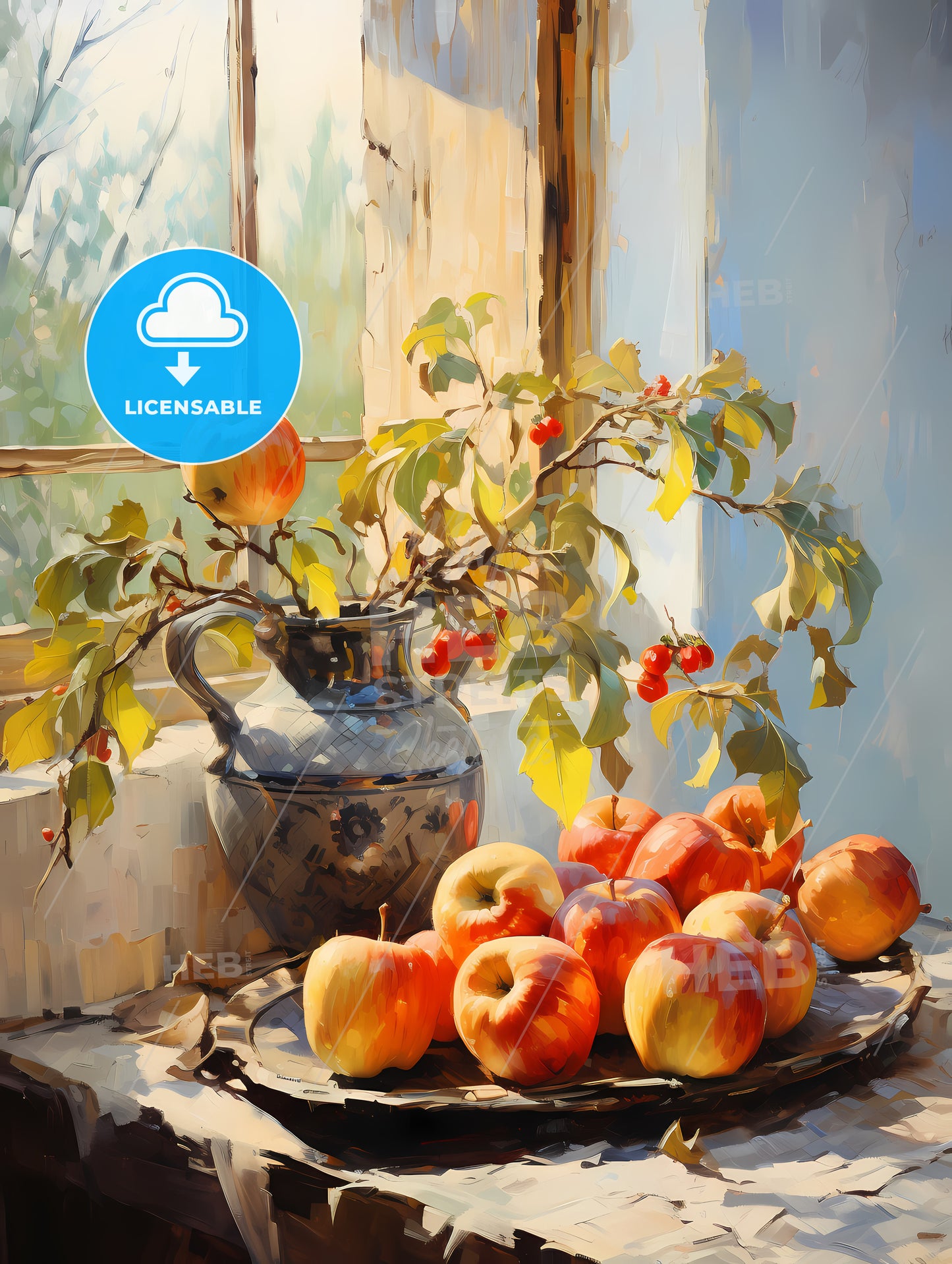 Vase Of Apples And A Vase Of Apples