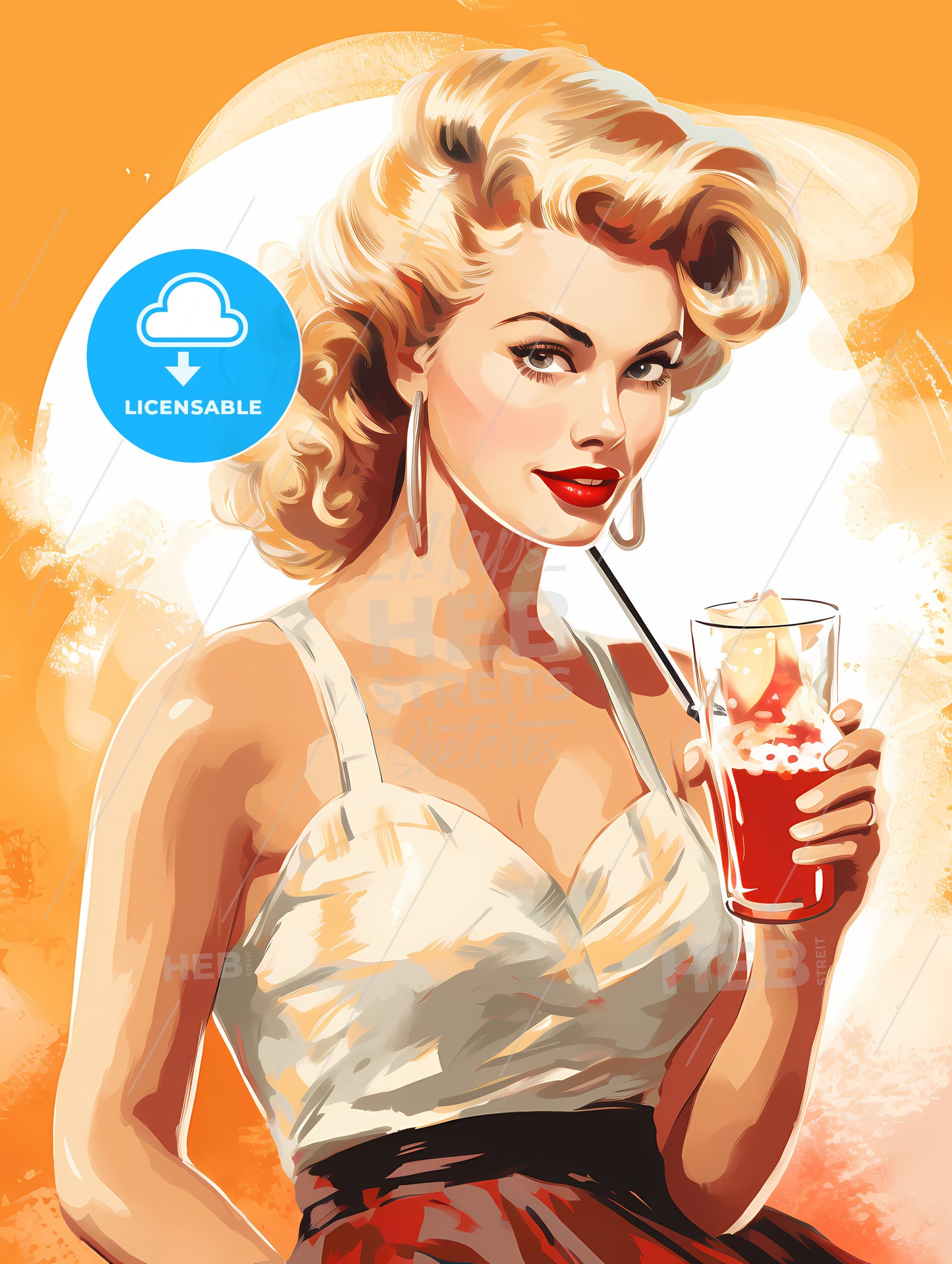 A Woman Holding A Drink