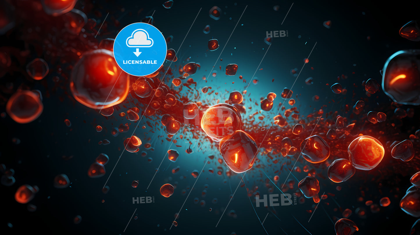 A Red And Blue Spheres